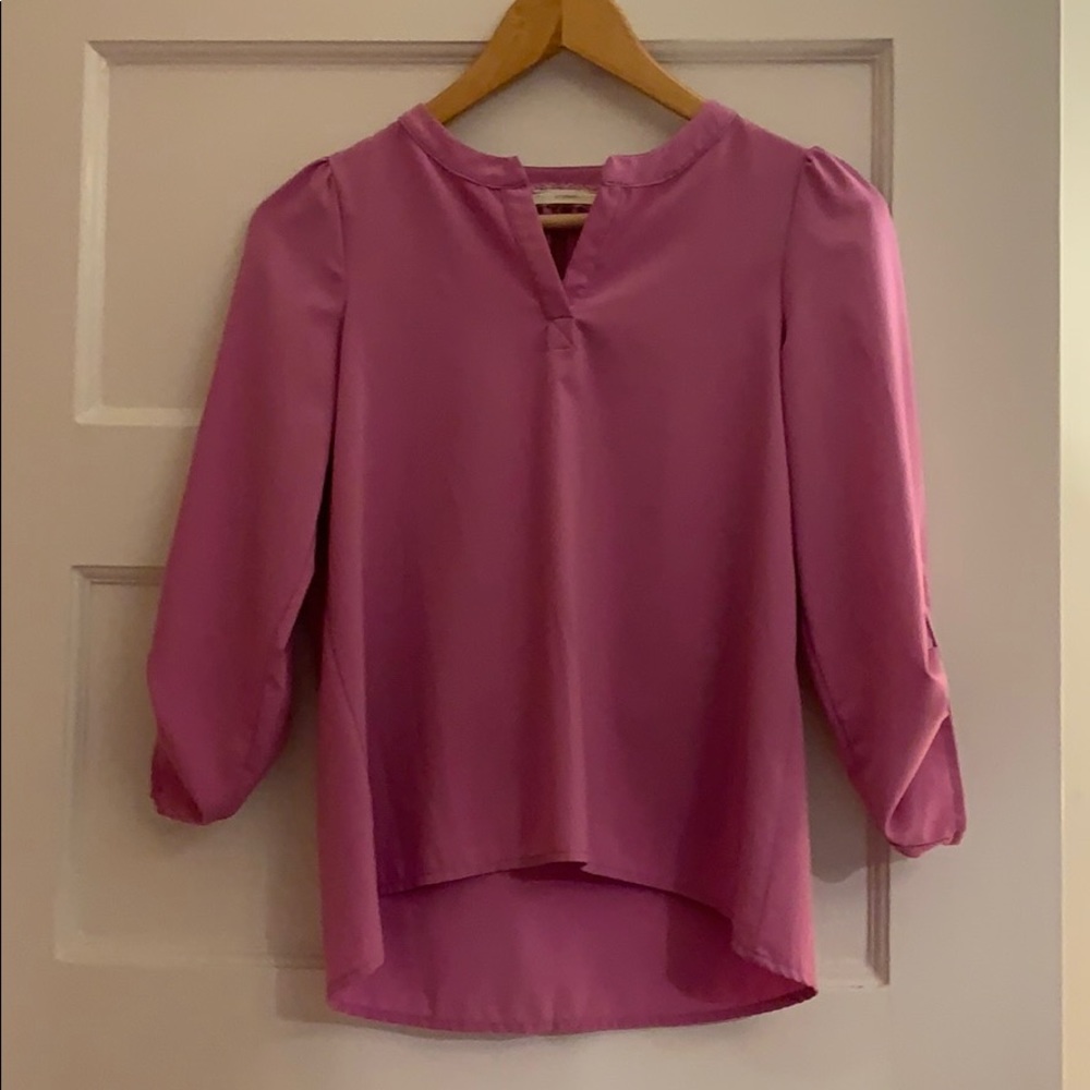 Pink long sleeve blouse